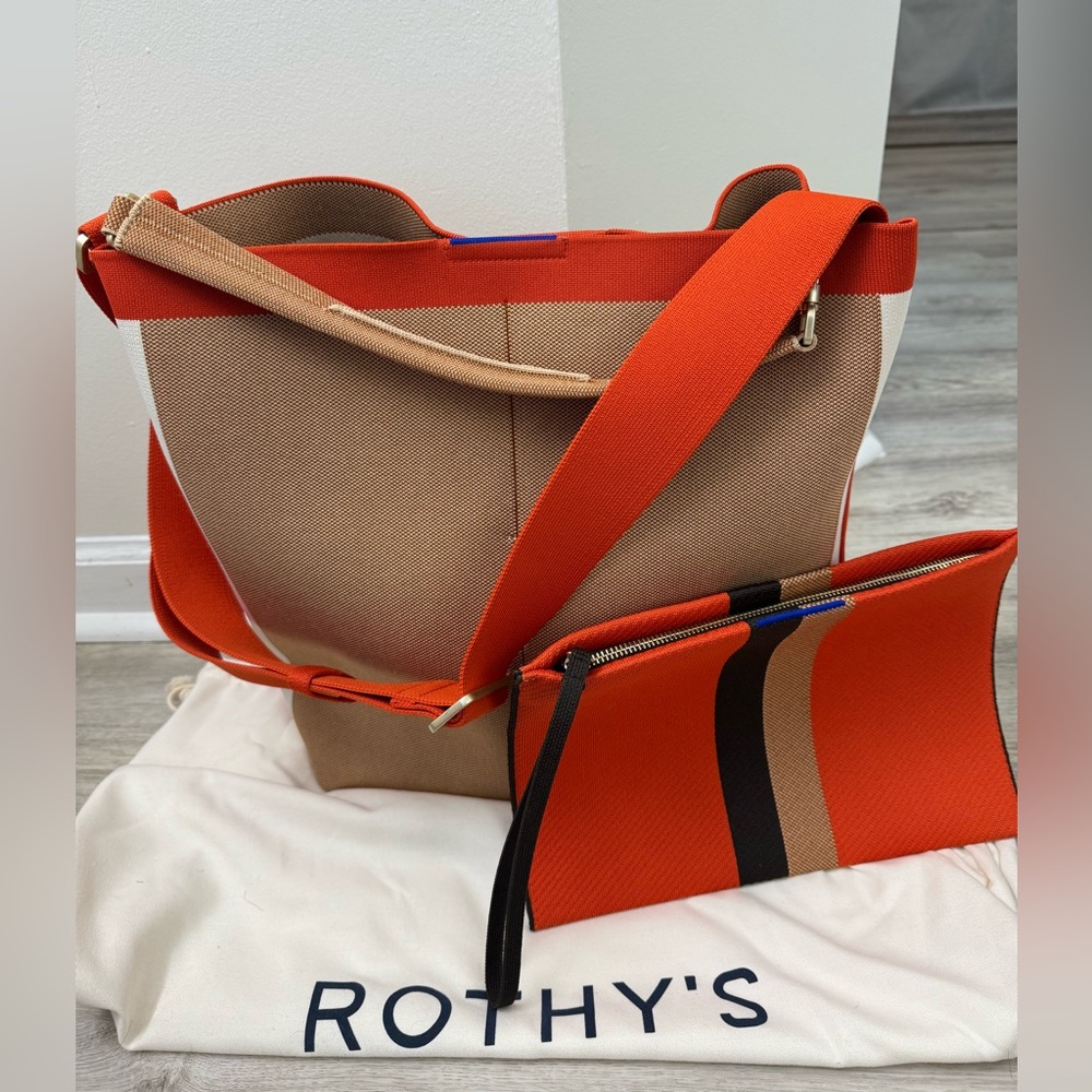 Rothy's Caramel Spice Bucket Bag & Essential Pouch